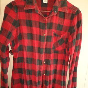 Field & Stream Flannel Shirt M Buffalo Plaid Cotton Button Down Pocket